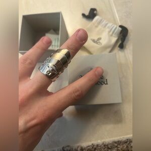 Vivienne Westwood Silver Punk Armor Nana Anime Ring Size 8